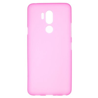 Hátlapvédő telefontok gumi / szilikon (matt, fényes keret) Rózsaszín [LG G7 ThinQ (G710EM)]