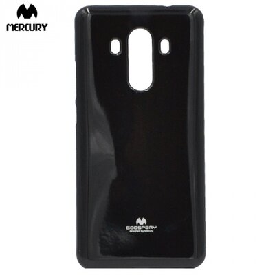 MERCURY Goospery hátlapvédő telefontok gumi / szilikon (csillámporos) fekete [Huawei Mate 10 Pro]