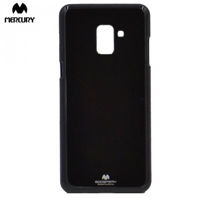 MERCURY Goospery hátlapvédő telefontok gumi / szilikon (csillámporos) Fekete [Samsung Galaxy A8+ Plus (2018) SM-A730F]