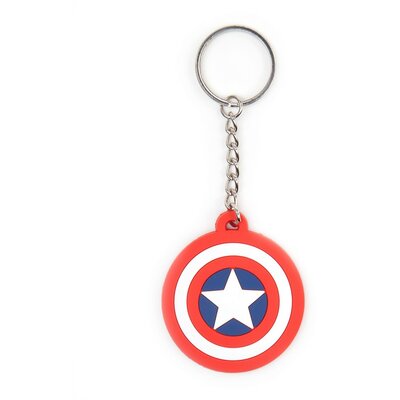 Marvel Amerika kapitány pajzsát ábrázoló gumi kulcstartó