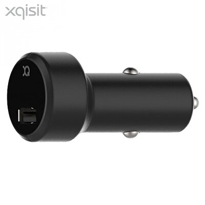 Xqisit 31530 XQISIT szivargyújtó töltő/autós töltő USB aljzat (12/24 V/2400mA, gyorstöltés támogatás, kábel nélkül), fekete