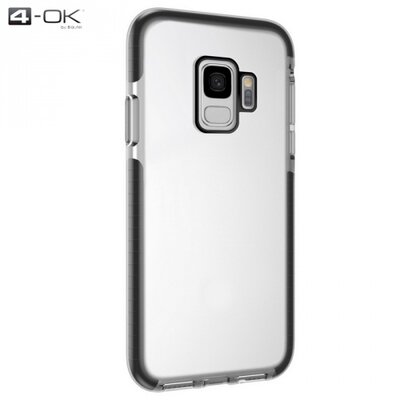 Blautel CISGS9 4-OK hátlapvédő telefontok gumi / szilikon (közepesen ütésálló, légpárnás sarok) Fekete [Samsung Galaxy S9 (SM-G960)]