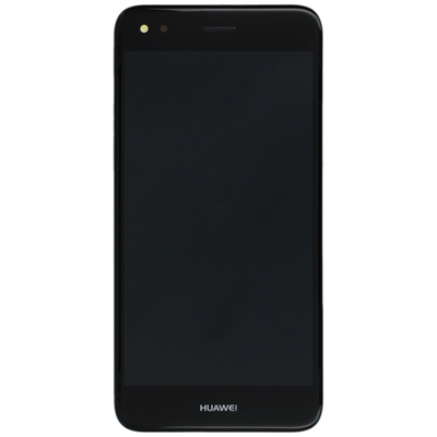 Huawei 02351TVA Készülék előlap (Gyári LCD kijelző, érintő panellel) FEKETE [Huawei P9 Lite Mini]