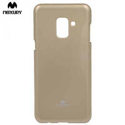 MERCURY Goospery hátlapvédő telefontok gumi / szilikon (csillámporos) Arany [Samsung Galaxy A8 (2018) SM-A530F]