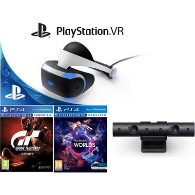 PlayStation VR V2 + Kamera + VR Worlds + GT Sport (PS4)