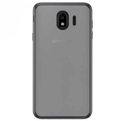 Hátlapvédő telefontok gumi / szilikon (matt, fényes keret) Átlátszó [Samsung Galaxy J4 (2018) J400F]