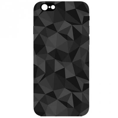Hátlapvédő telefontok gumi / szilikon (3D, gyémánt minta) Fekete [Apple iPhone 6 4.7, Apple iPhone 6S 4.7]