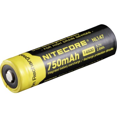 NiteCore NL147 Speciális akku 14500 Lítiumion 3.7 V 850 mAh