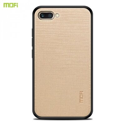 MOFI BRIGHT SHIELD műanyag hátlapvédő telefontok (szilikon keret, textil hátlap) Arany [Huawei Honor 10]