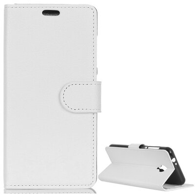Telefontok álló, bőr hatású (flip, oldalra nyíló, asztali tartó funkció) Fehér [Vodafone Smart N9 Lite (VFD620)]