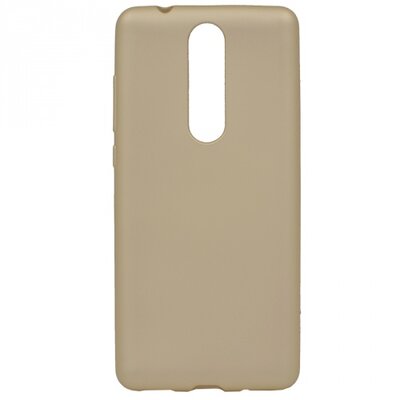 Hátlapvédő telefontok gumi / szilikon (matt) Arany [Nokia 5.1]
