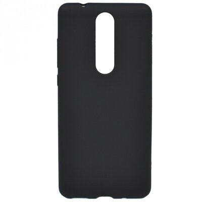 Hátlapvédő telefontok gumi / szilikon (matt) Fekete [Nokia 5.1]