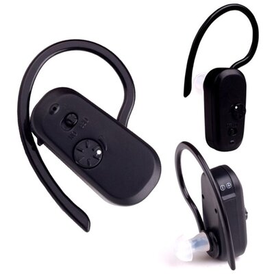 Axon V-183 hallókészülék (fül mögötti vezeték nélküli, hangerőszabályzó, hallást javító) FEKETE