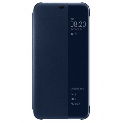 Huawei 51992654 Telefontok álló (aktív flip, oldalra nyíló, okostok, smart View Cover) Kék [Huawei Mate 20 Lite]
