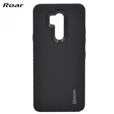 Roar Rico Armor hátlapvédő telefontok gumi / szilikon (közepesen ütésálló, műanyag hátlap, matt) fekete [LG G7 ThinQ (G710EM)]