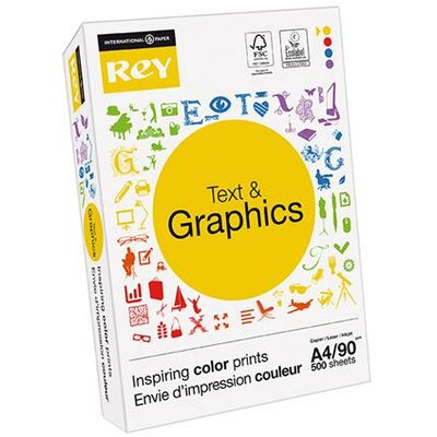 Másolópapír, A4, 90 g, REY "Text and Graphics", (500 lap)