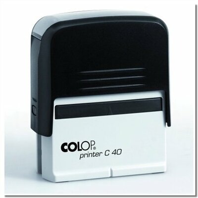 Bélyegző, COLOP "Printer C 40", fekete cserepárnával
