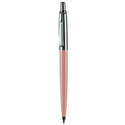 Golyóstoll, 0,8 mm, nyomógombos, dobozban, pasztell rózsaszín tolltest, PAX, kék