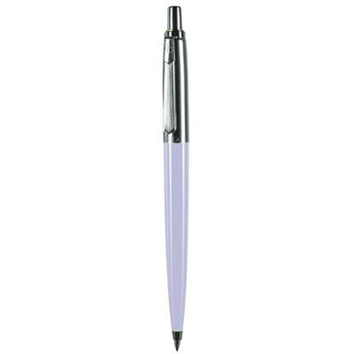 Golyóstoll, 0,8 mm, nyomógombos, dobozban, pasztell lila tolltest, PAX, kék