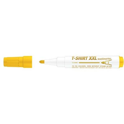 Textilmarker, 1-3 mm, kúpos, ICO "XXL T-Shirt", sárga