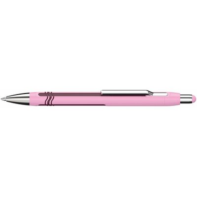 Golyóstoll, 0,7mm, nyomógombos, rózsaszín-bordó színű tolltest, SCHNEIDER, "Epsilon" kék