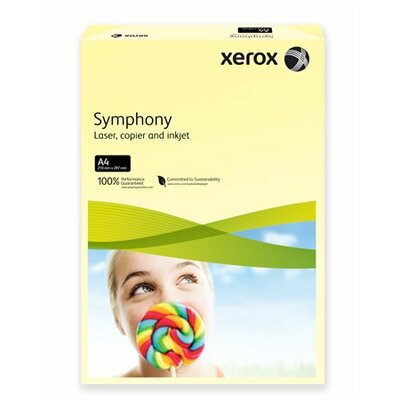 Másolópapír, színes, A4, 80 g, XEROX "Symphony", világossárga (pasztell), (500 lap)