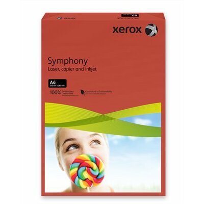Másolópapír, színes, A4, 80 g, XEROX "Symphony", sötétpiros (intenzív), (500 lap)