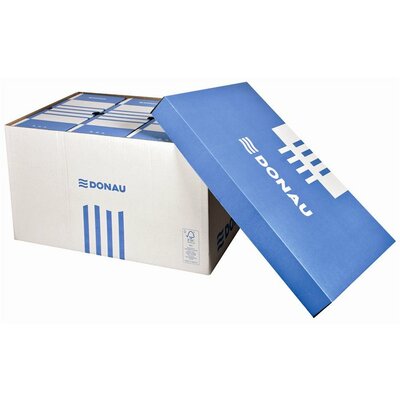 Archiváló konténer, levehető tető, 545x363x317 mm, karton, DONAU, kék-fehér, (5 db)