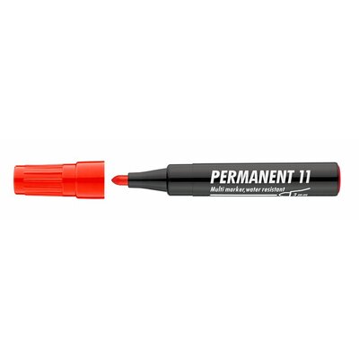 Alkoholos marker, 1-3 mm, kúpos, ICO "Permanent 11", piros