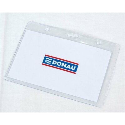 Azonosítókártya tartó, 105x65 mm, hajlékony, vízszintes, DONAU, (50 db)