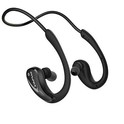 Fülhallgató, vezeték nélküli, Bluetooth, sport kivitel, AWEI "A880BL", fekete