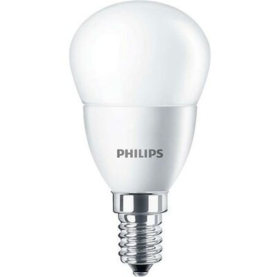 LED izzó, E14, csillár, 4W, 250lm, 230V, 2700K, P45, PHILIPS "CorePro"