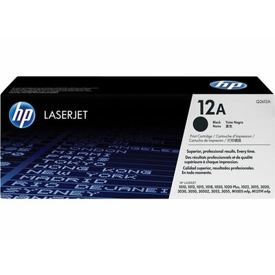 Q2612A Lézertoner LaserJet 1010, 1015, 1018 nyomtatókhoz, HP fekete, 2k