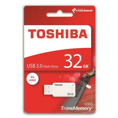 Pendrive, 32GB, USB 3.0, TOSHIBA "U303", fehér