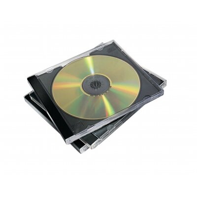 CD-tok, normál, 2 lemez, FELLOWES, fekete, (5 db)