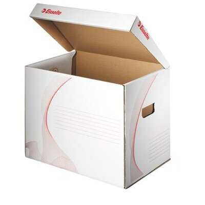 Archiváló konténer, karton, felfelé nyíló, ESSELTE "Standard", fehér