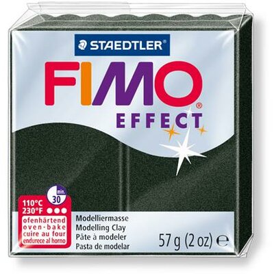 Gyurma, 57 g, égethető, FIMO "Effect", fekete gyöngyház