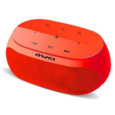Hangszóró, hordozható, vezeték nélküli, Bluetooth, AWEI "Y200", piros