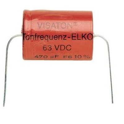 Hangfrekvenciás elko, elektrolit kondenzátor 470 µF 63V/DC Visaton vs-470-63