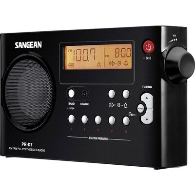 Sangean PR-D7 hordozható rádió fekete