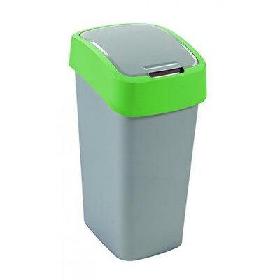 Billenős szelektív hulladékgyűjtő, műanyag, 50 l, CURVER, zöld/szürke