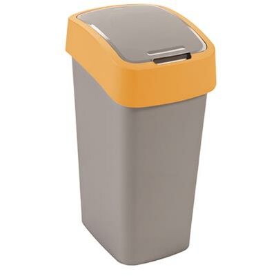 Billenős szelektív hulladékgyűjtő, műanyag, 50 l, CURVER, sárga/szürke
