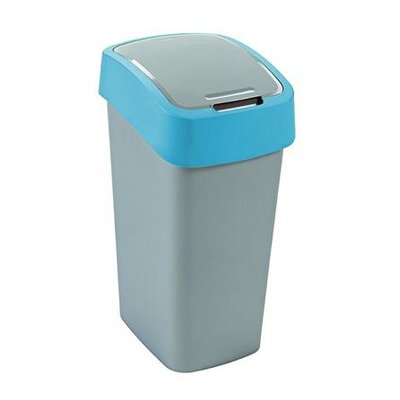 Billenős szelektív hulladékgyűjtő, műanyag, 50 l, CURVER, kék/szürke
