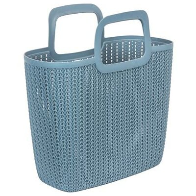 Kötött hatású bevásárló táska, CURVER "Knit", kék