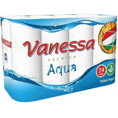 Toalettpapír, 3 rétegű, 24 tekercses, "Vanessa", (24 tek)