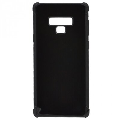 Hátlapvédő telefontok gumi / szilikon (shockproof, légpárnás sarok, fényes) Fekete [Samsung Galaxy Note 9 (SM-N960F)]