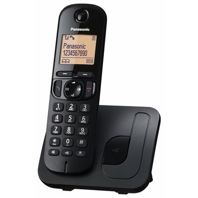 Telefon, vezeték nélküli, PANASONIC, "KX-TGC210PDB DECT", fekete