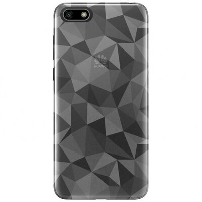 Hátlapvédő telefontok gumi / szilikon (3D, gyémánt minta) Átlátszó [Huawei Y5 2018 (Y5 Prime 2018)]