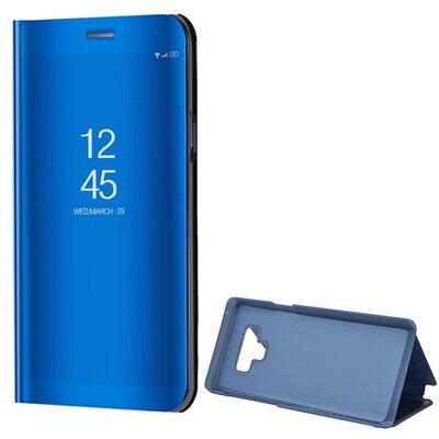 Telefontok álló, (aktív flip, oldalra nyíló, asztali tartó funkció, tükrös felület, Mirror View Case) Kék [Samsung Galaxy Note 9 (SM-N960F)]