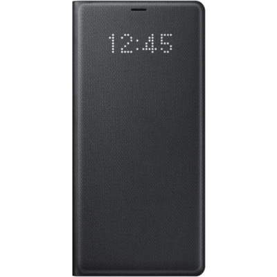 Samsung EF-NN950PBEG Telefontok álló, bőr hatású (flip, oldalra nyíló, bankkártya tartó, LED kijelző) fekete [Samsung Galaxy Note 8 (SM-N950)]